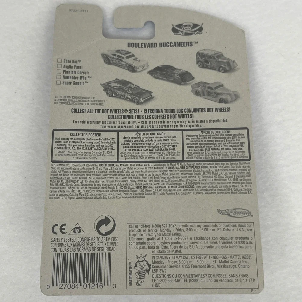Hot Wheels 2003 Super Smooth Boulevard Buccaneers Silver 084 Highway 35 Mattel